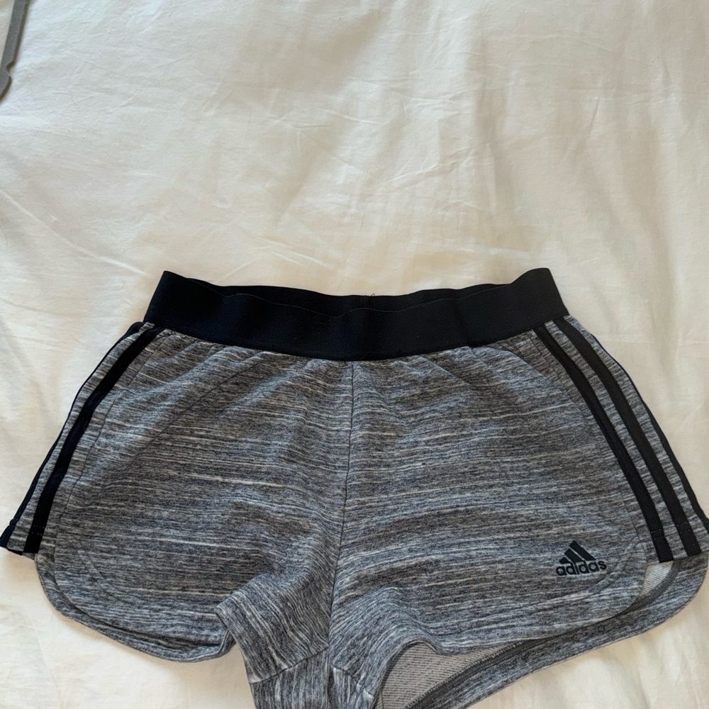 Adidas Women's Heathered Gray Athletic Shorts